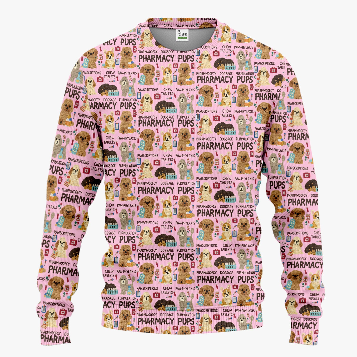 Pharmacy Pups Scrub Set for Women - Cute Dog Medical Uniform for Pharmacists & Vet Techs - Fun Pharmacy Nursing Gift