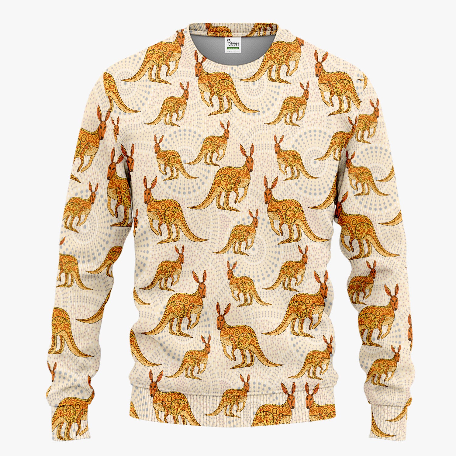 Australian Kangaroo Dot Art Inspired Nursing Scrub Set - Women Uniform