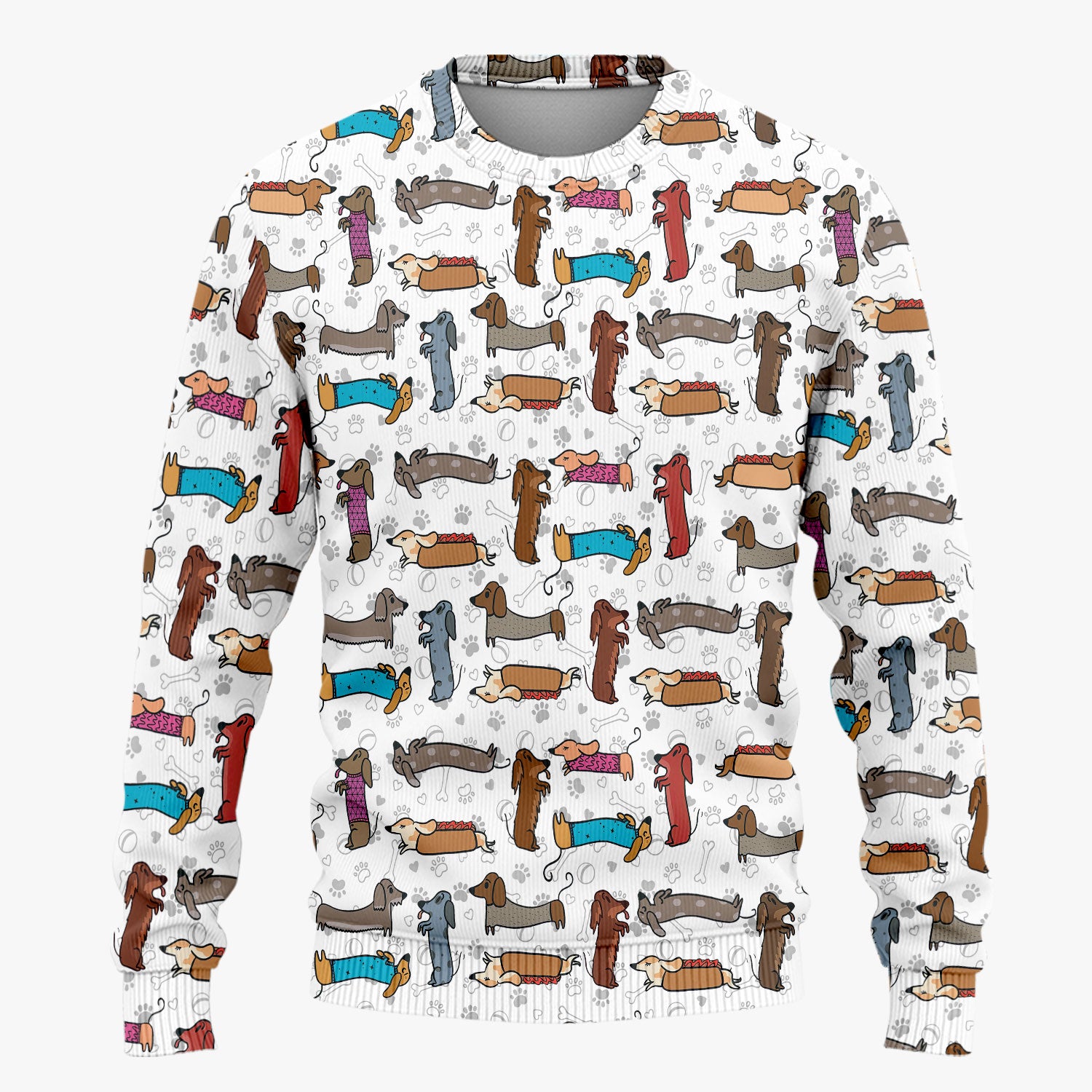 Cute Dachshund Women's Scrub Sets - Funny Sausage Dog Scrub Pants and V Neck Top - Breathable Med Uniform - Nursing Gift