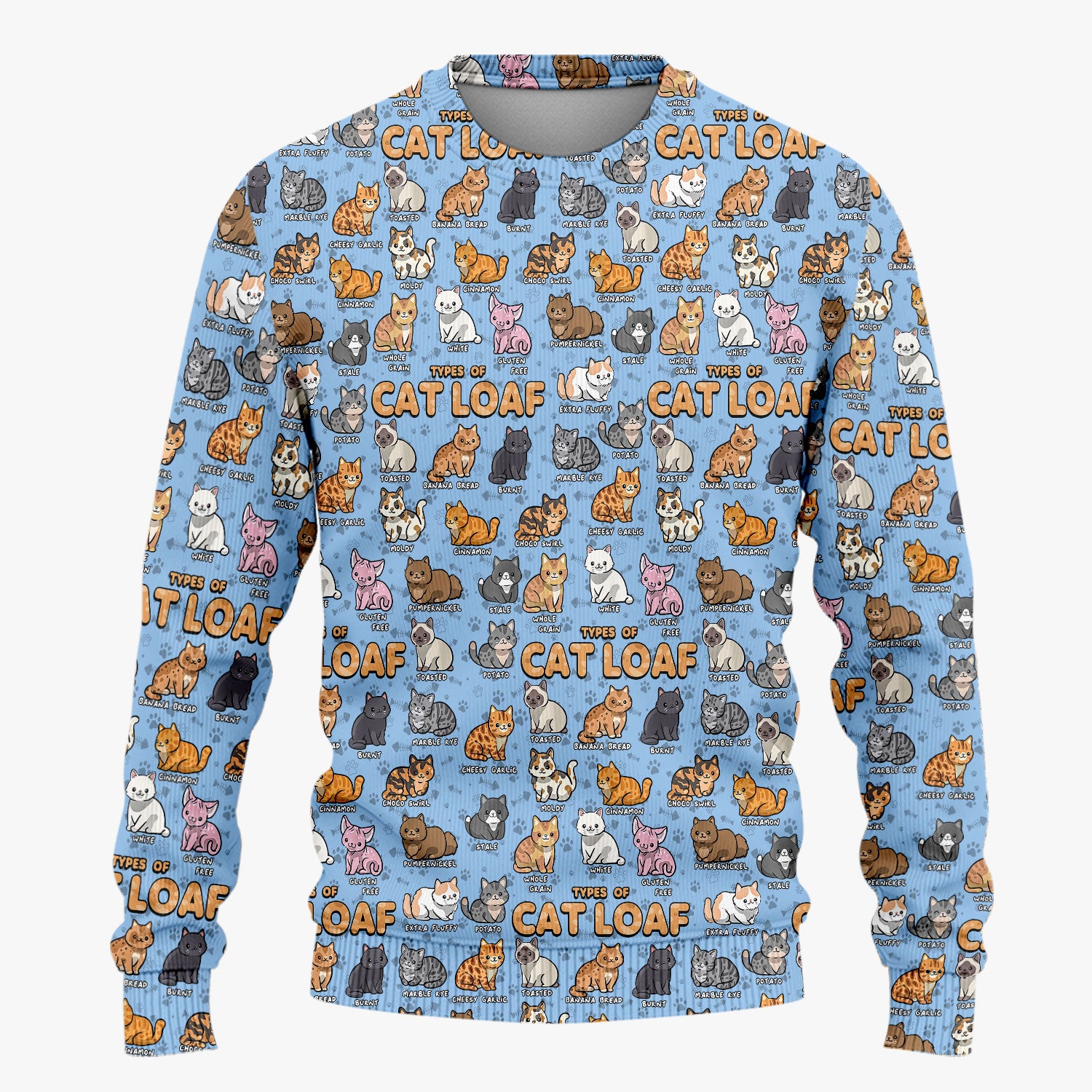 Funny Cat Loaf Nurse Scrub Set for Women - Cute Cat Medical Uniform Top and Pants - Ugly Sweater Pet Lover Gift