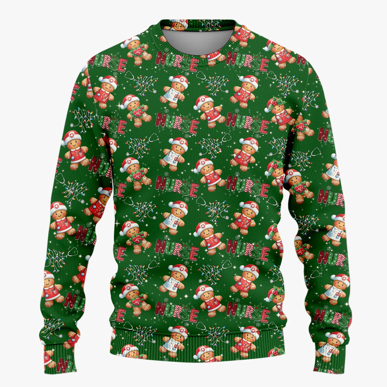 Christmas Gingerbread Women's Scrub Sets - Comfortable Scrubs for Nurses - Funny Xmas Scrub Pants and V Neck Top for RN CNA LPN