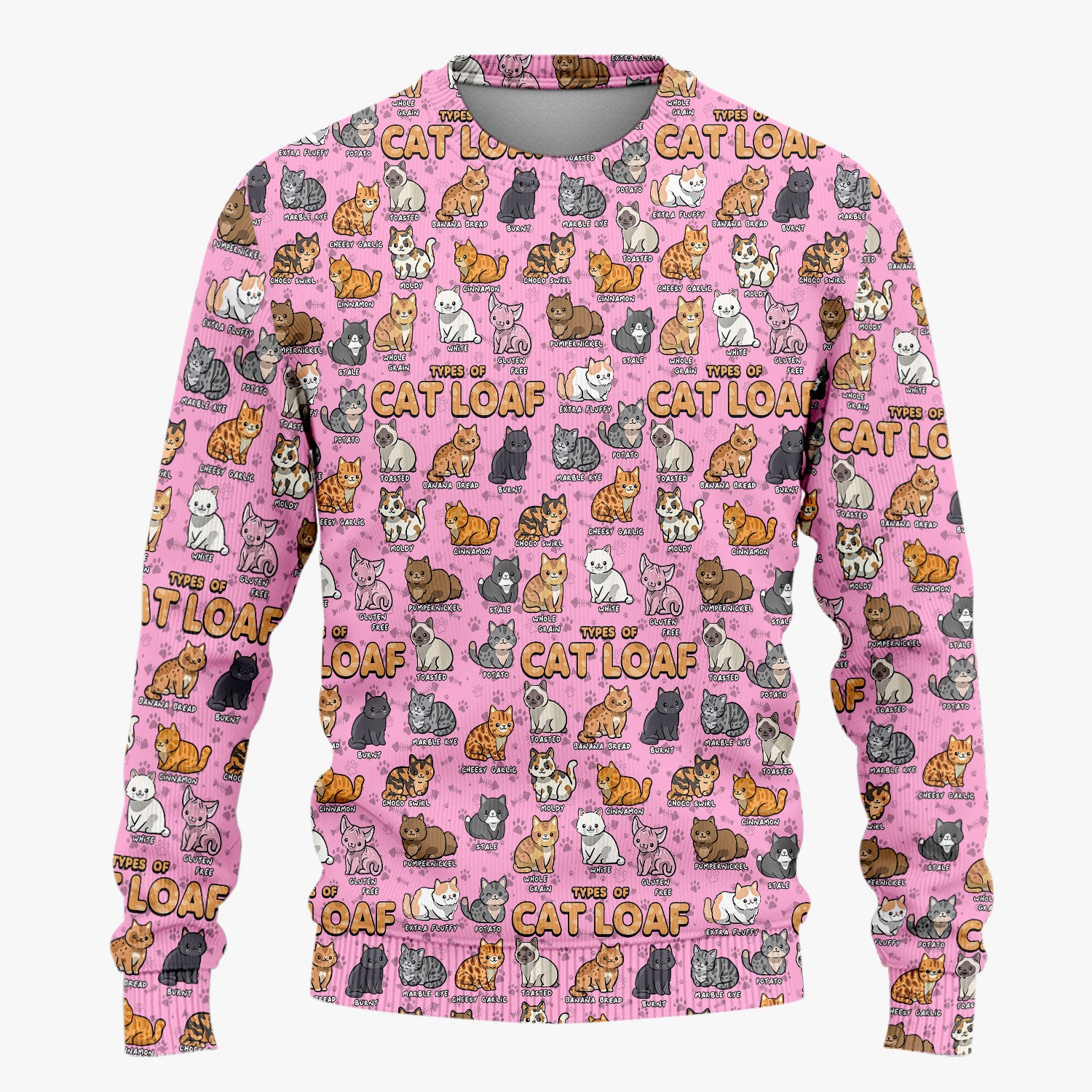Funny Cat Loaf Nurse Scrub Set for Women - Cute Cat Medical Uniform Top and Pants - Ugly Sweater Pet Lover Gift