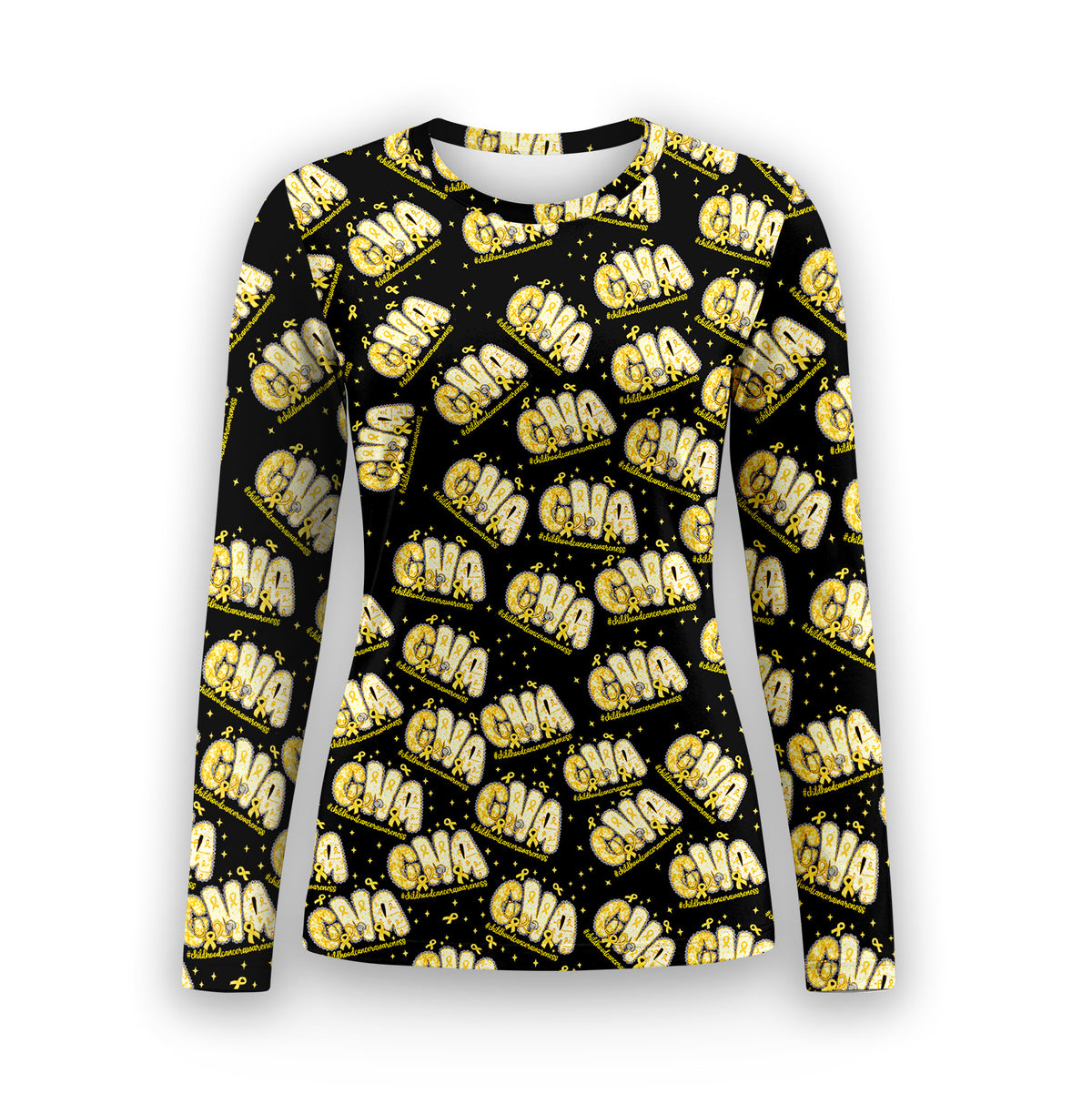 Childhood Cancer Awareness Underscrub, Long Sleeve Shirt for Nurses