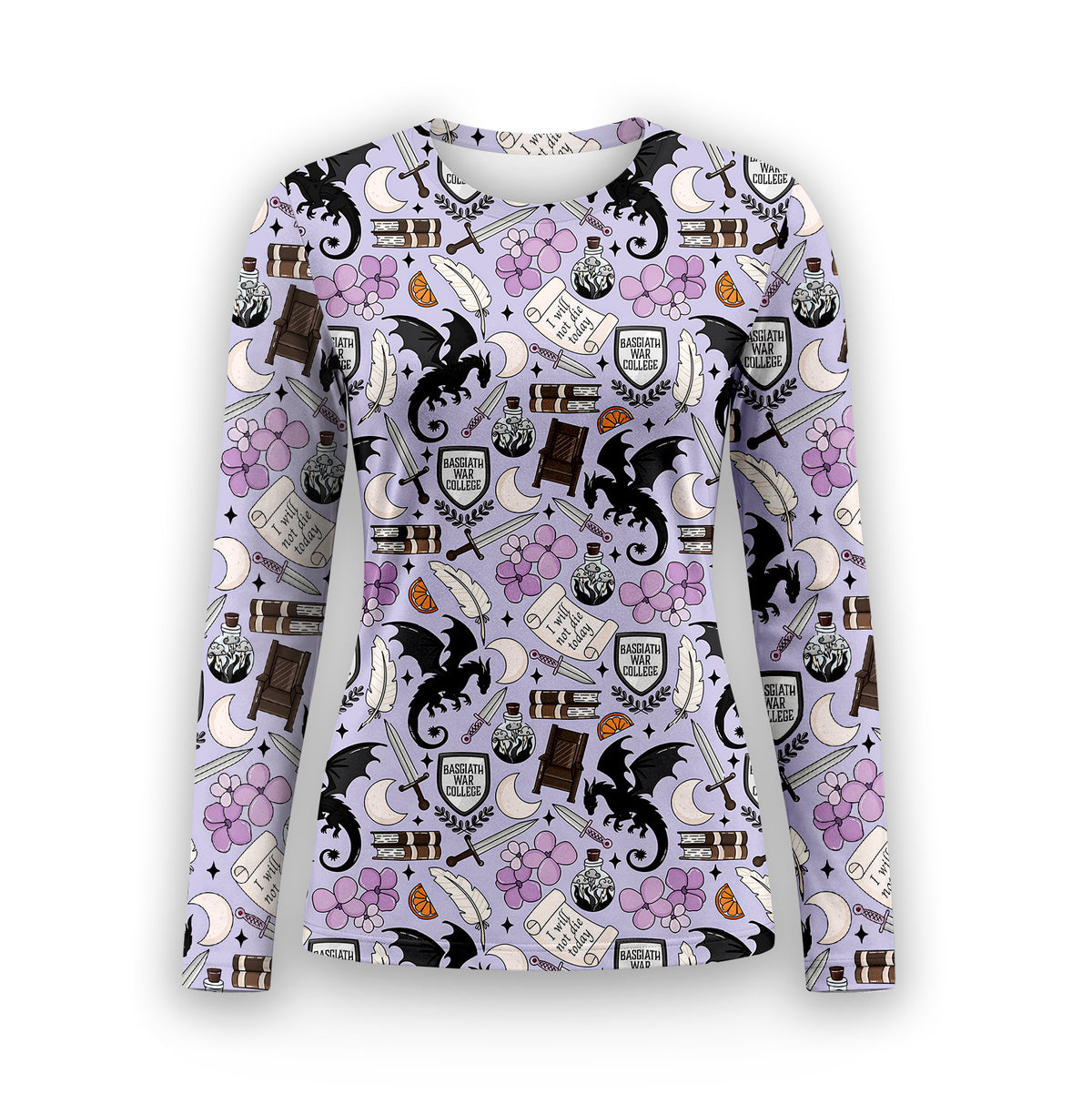 Spooky Gothic Fantasy Dragon Underscrub, Long Sleeve Shirt for Nurses