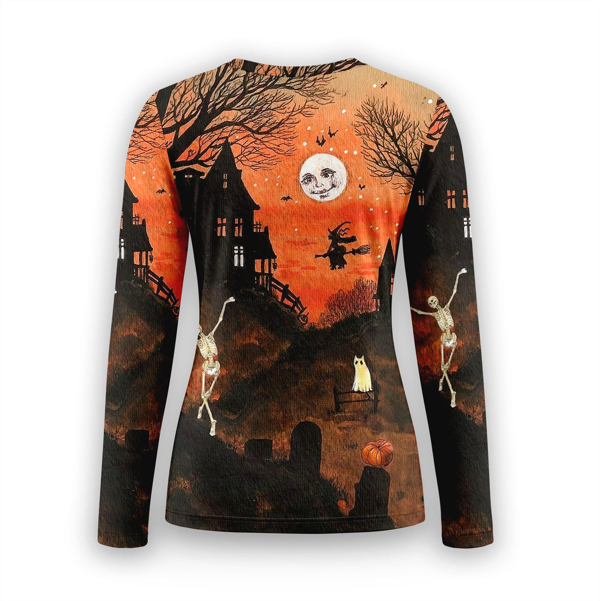 Buntes Neon-Katzen-Unterziehshirt, Langarmshirt für Pflegekräfte