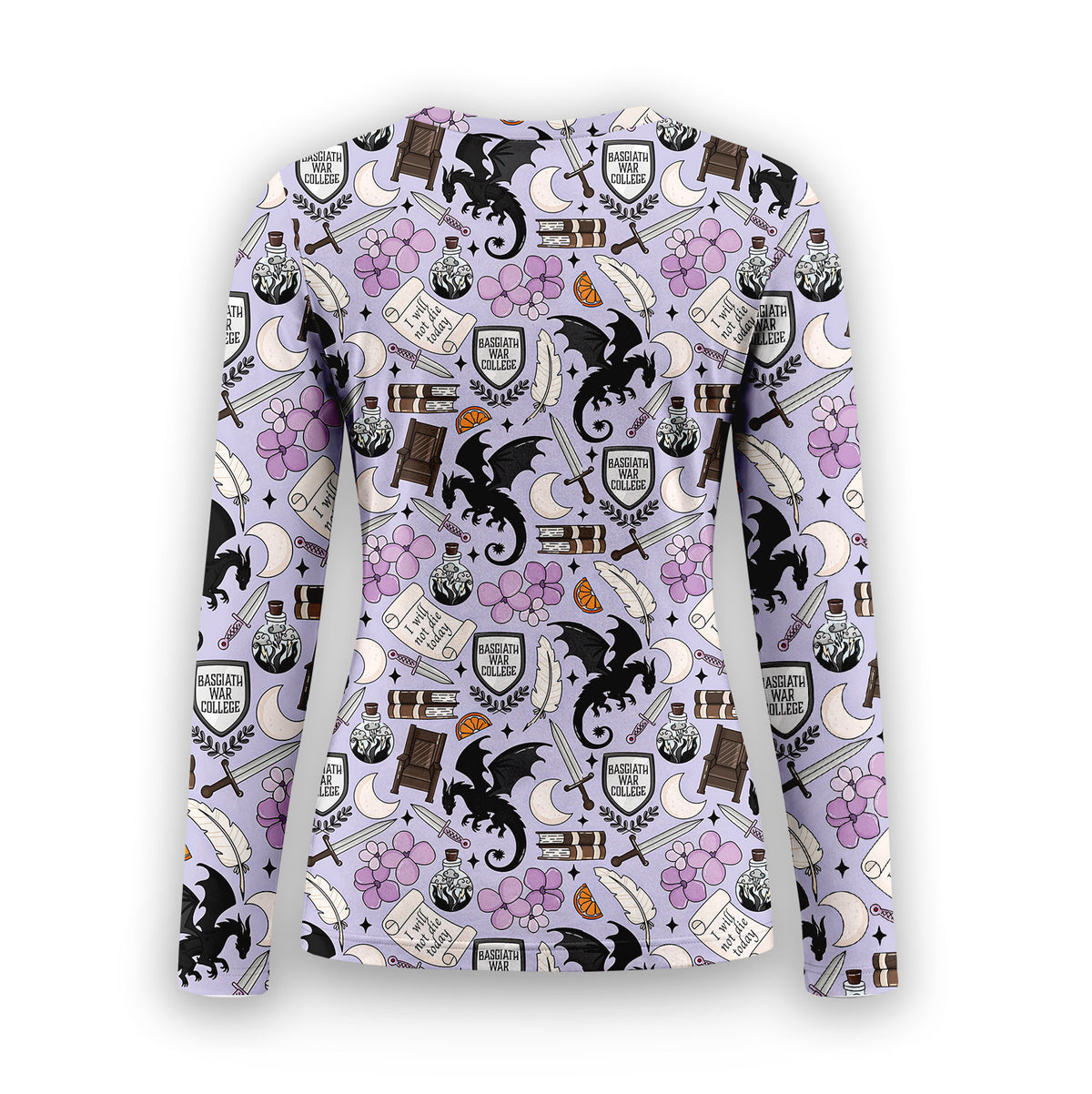 Spooky Gothic Fantasy Dragon Underscrub, Long Sleeve Shirt for Nurses