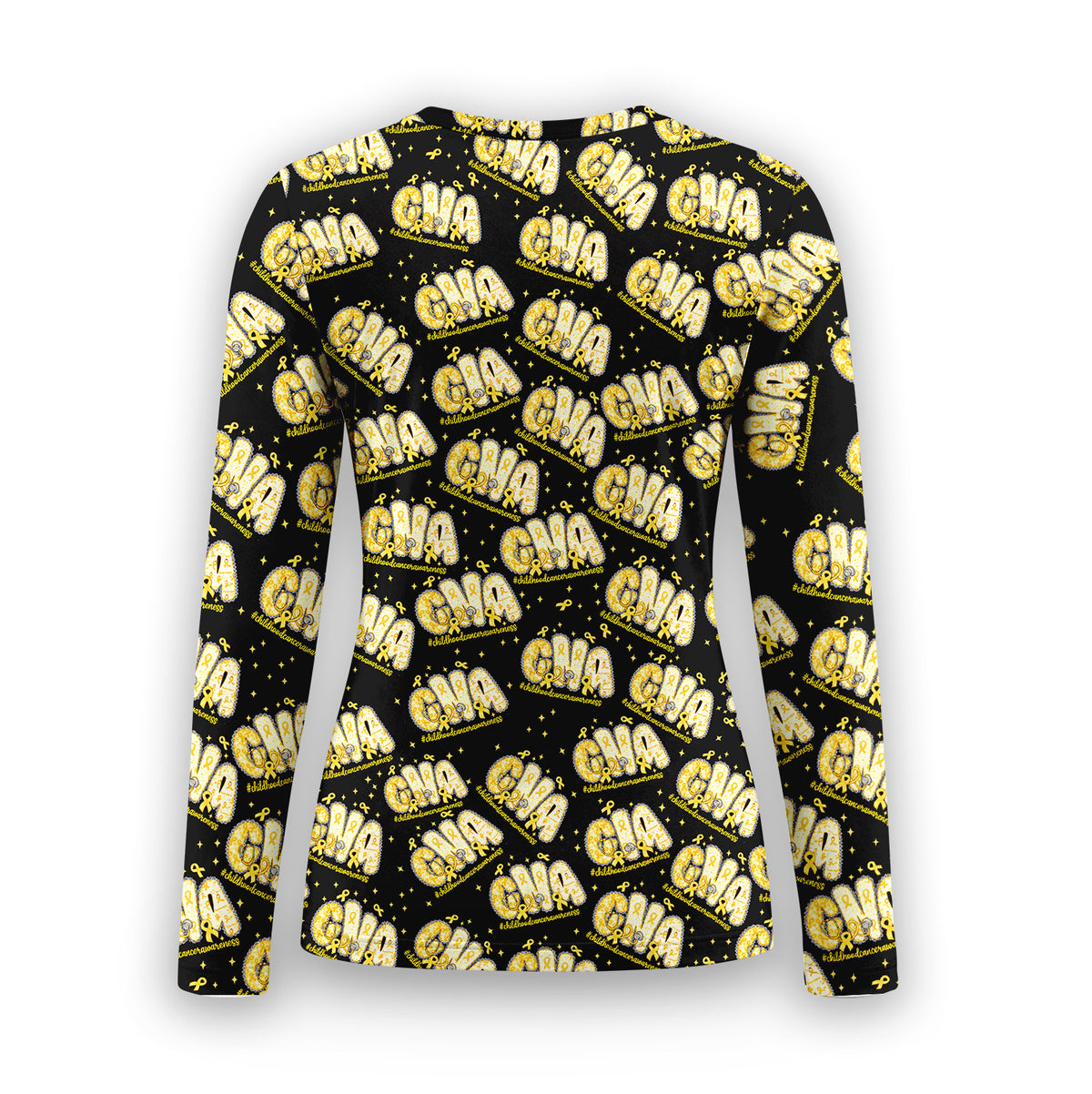 Childhood Cancer Awareness Underscrub, Long Sleeve Shirt for Nurses