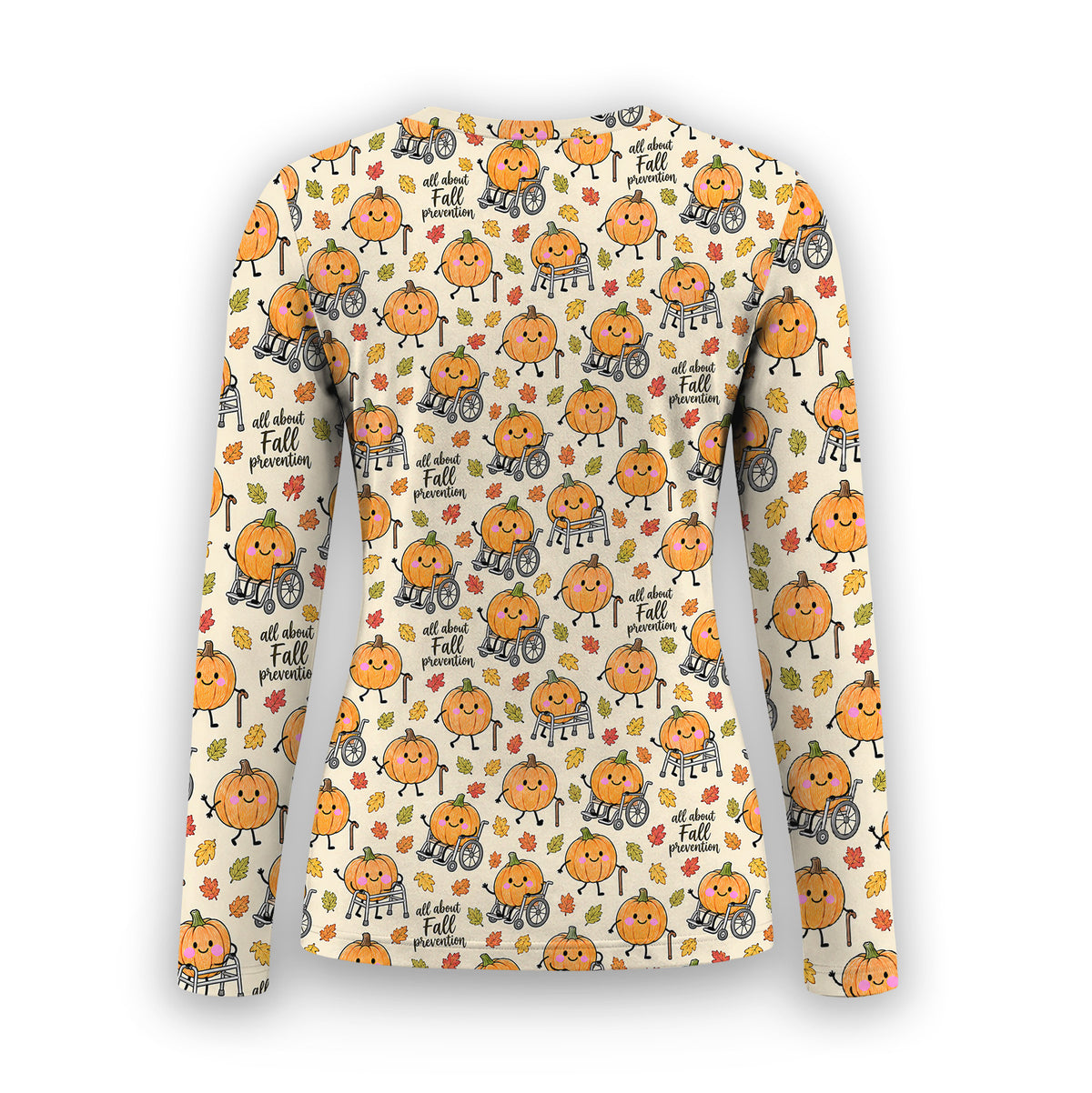 Buntes Neon-Katzen-Unterziehshirt, Langarmshirt für Pflegekräfte