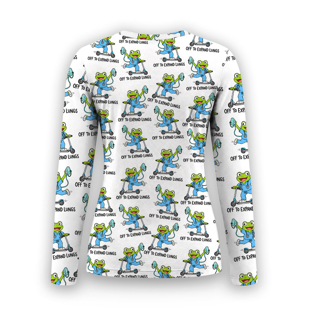 Buntes Neon-Katzen-Unterziehshirt, Langarmshirt für Pflegekräfte