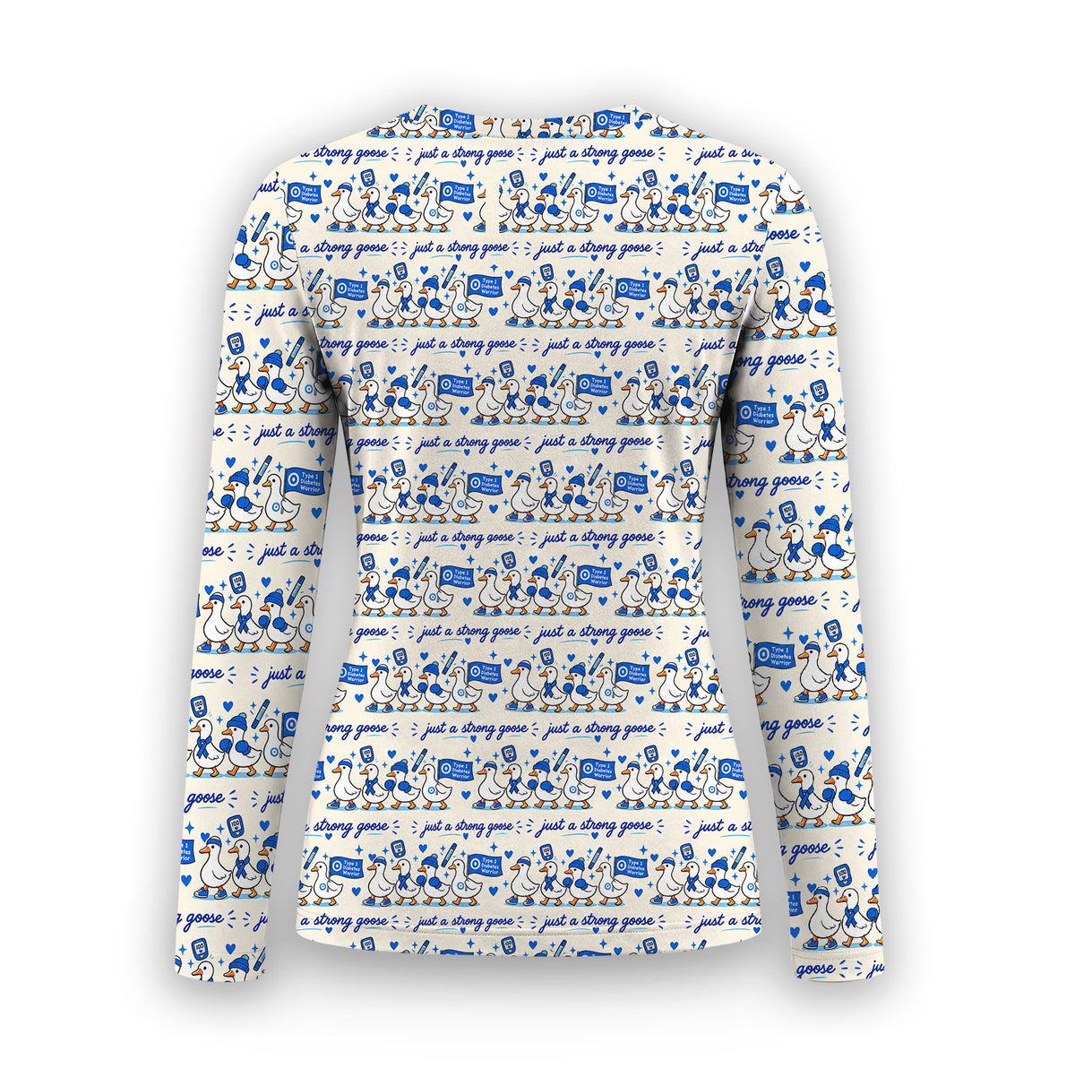 Type 1 Diabetes Awareness Goose Underscrub, Long Sleeve Shirt for Nurses