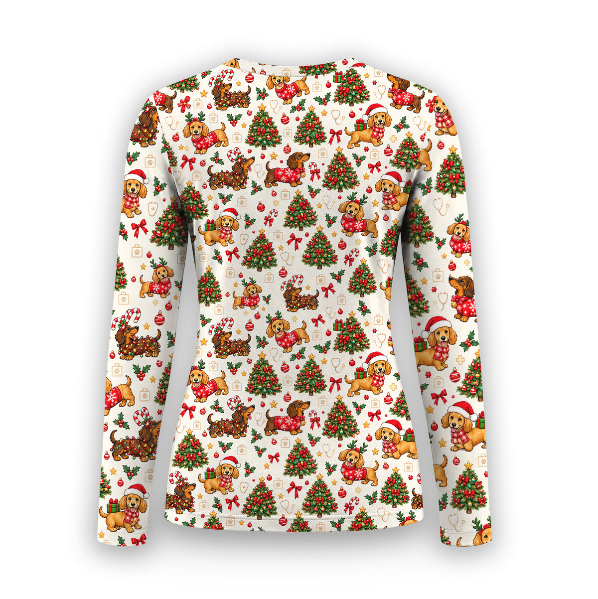 Buntes Neon-Katzen-Unterziehshirt, Langarmshirt für Pflegekräfte