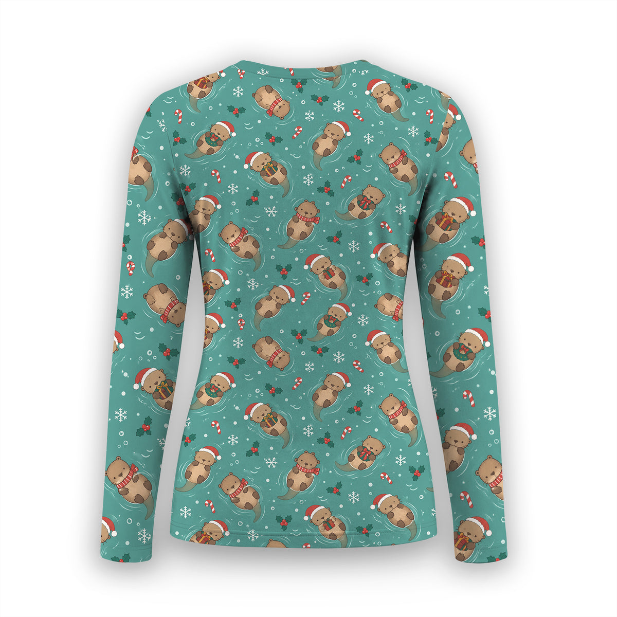 Christmas Sea Otters And Gifts Underscrub, Long Sleeve Shirt for Nurses