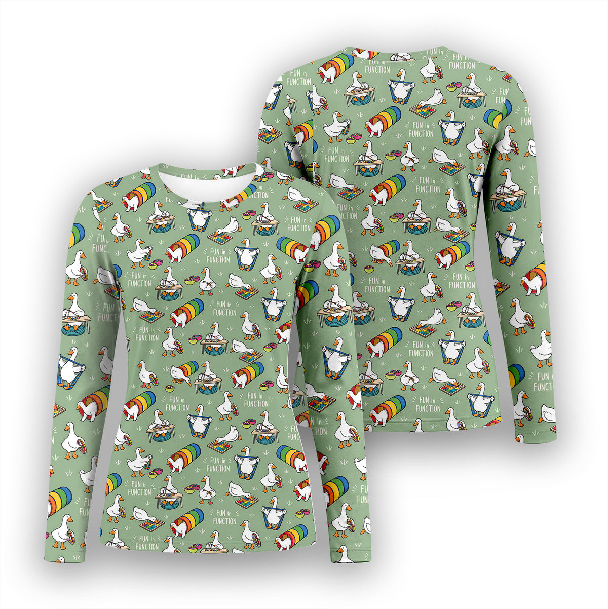 Buntes Neon-Katzen-Unterziehshirt, Langarmshirt für Pflegekräfte