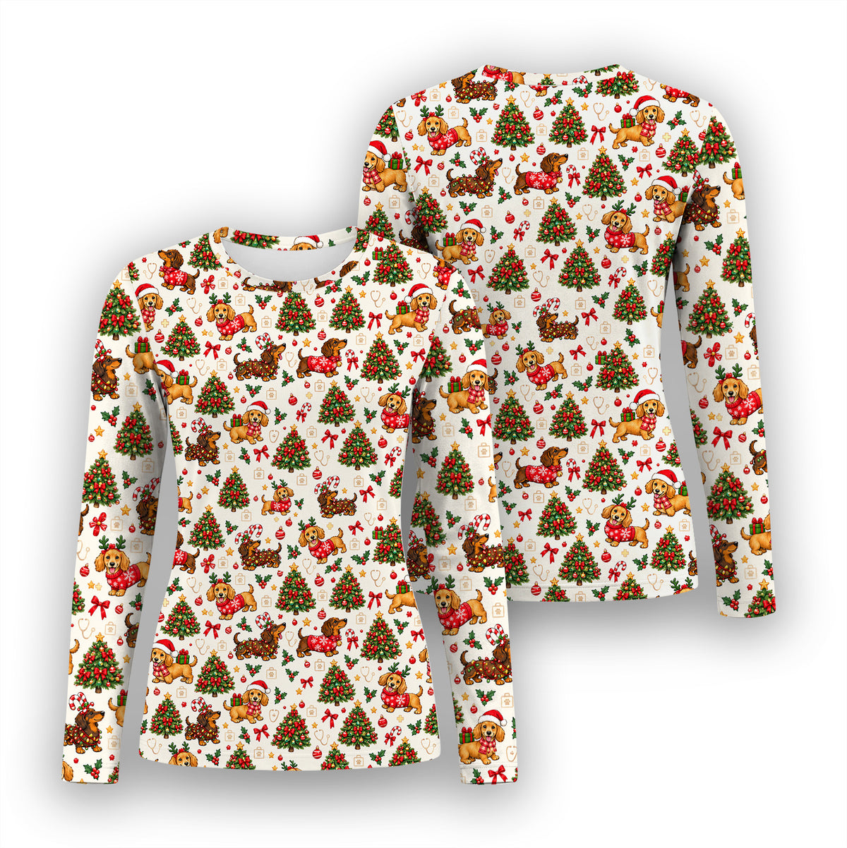 Buntes Neon-Katzen-Unterziehshirt, Langarmshirt für Pflegekräfte