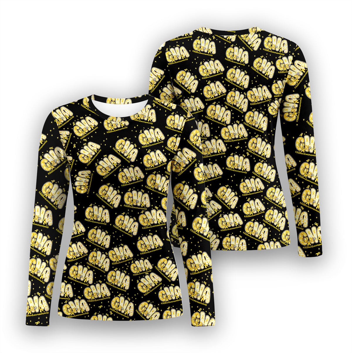 Childhood Cancer Awareness Underscrub, Long Sleeve Shirt for Nurses