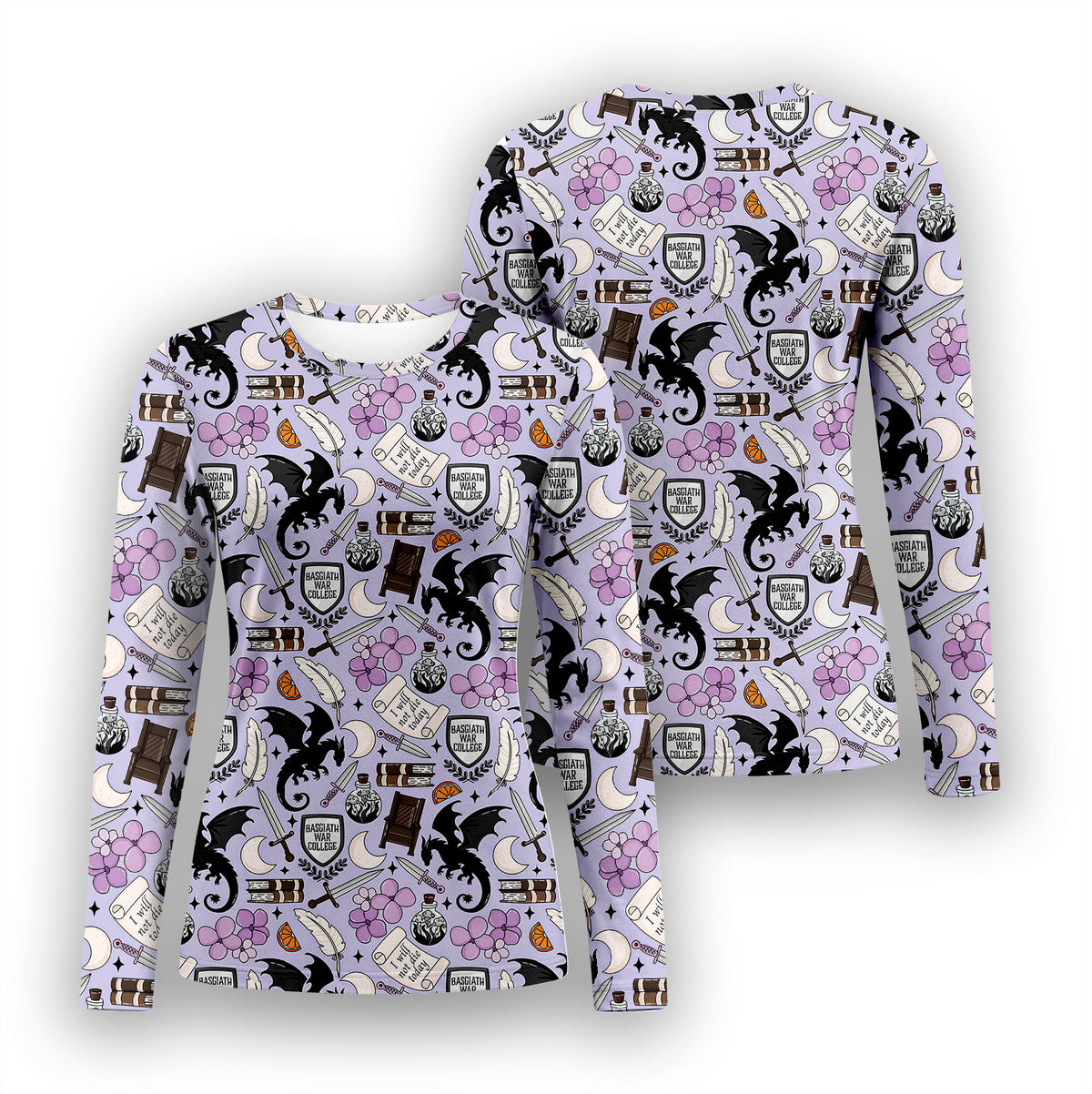 Spooky Gothic Fantasy Dragon Underscrub, Long Sleeve Shirt for Nurses