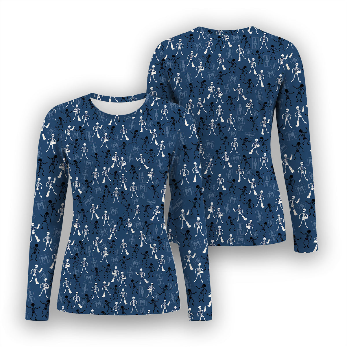 Buntes Neon-Katzen-Unterziehshirt, Langarmshirt für Pflegekräfte