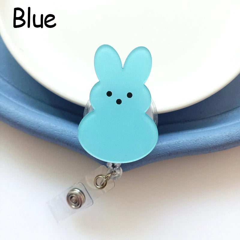 Cute Rabbit Acrylic Nurse Badge Reel