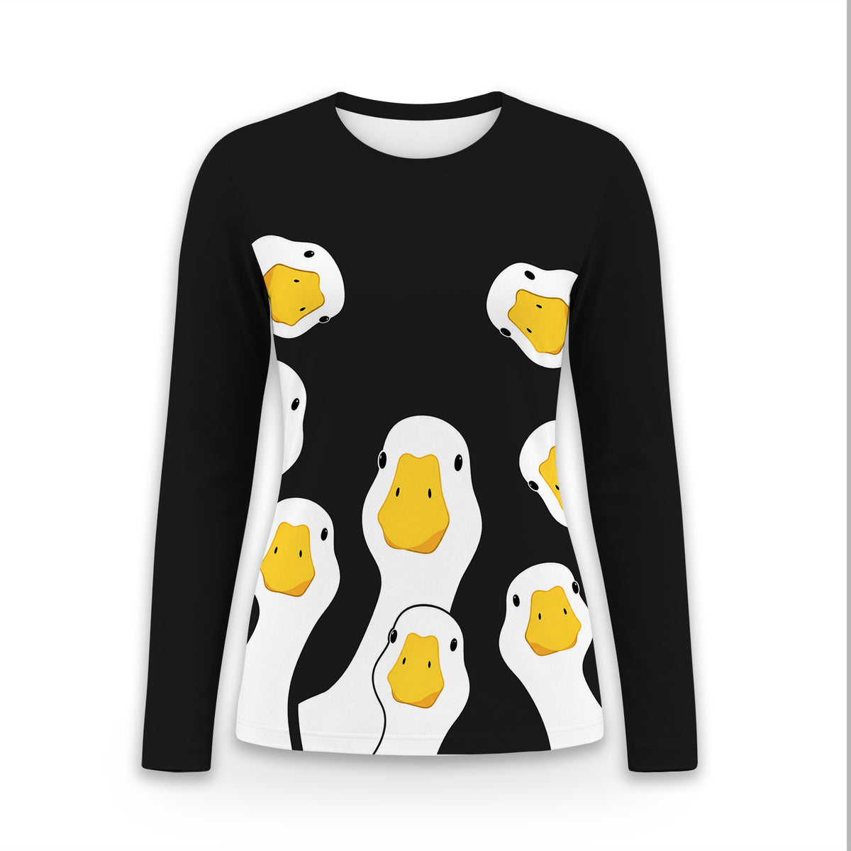 Funny Peekaboo Goose Faces Underscrub, Long Sleeve Shirt for Nurses