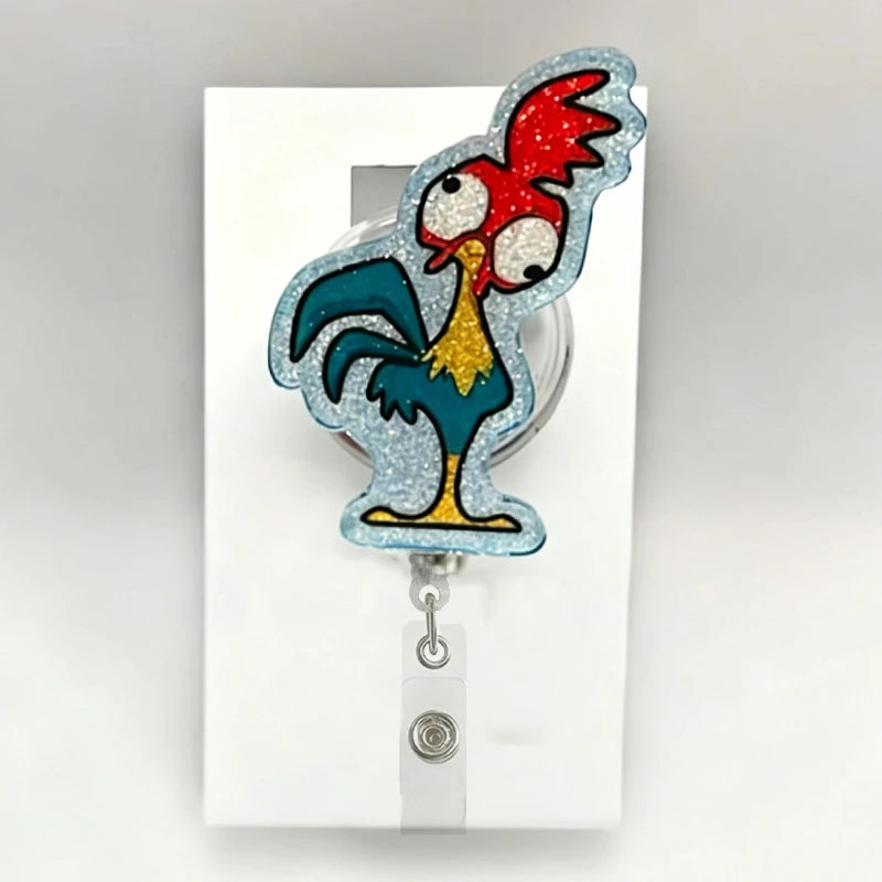 Funny Cute Chicken Badge Reel