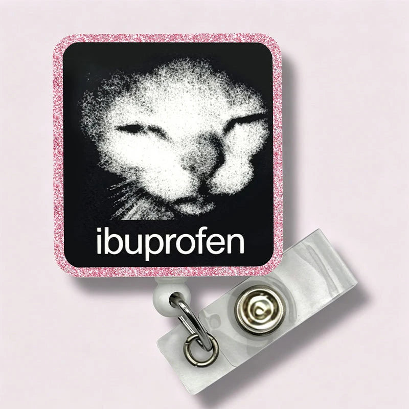 Ibuprofen Meme Cat Badge Reel