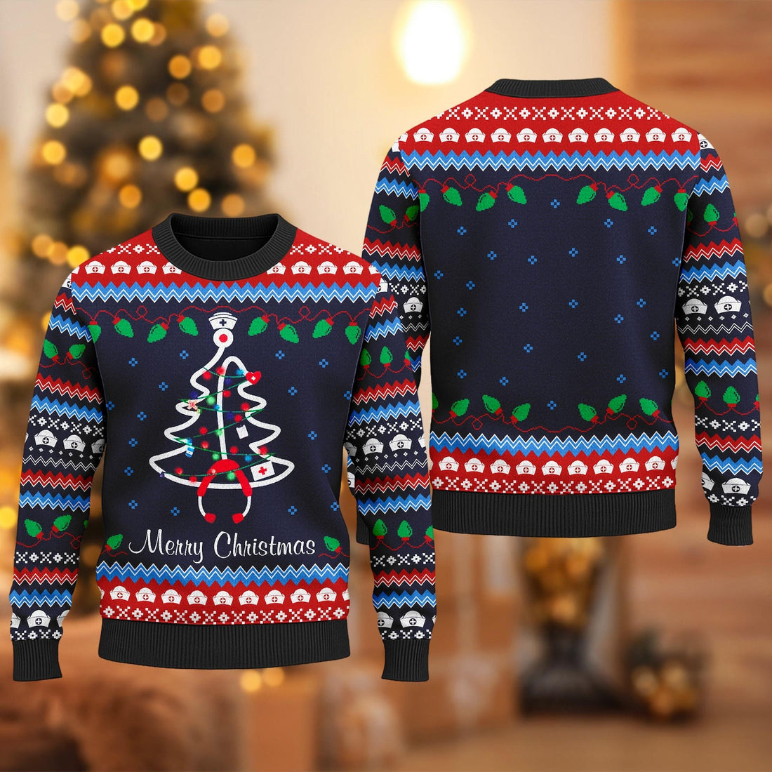 Merry Nursemas Xmas Shirt, Nurse Ugly Christmas Sweater, Nursing Christmas Sweatshirt, Christmas Gift For Nurse