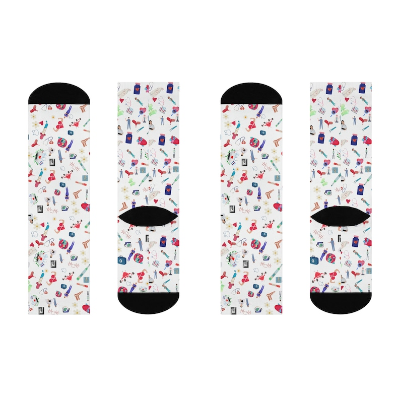 Cushioned Medical Staff Socks, White Nursing Socks For Doctors And RNs, Gift for Nursing