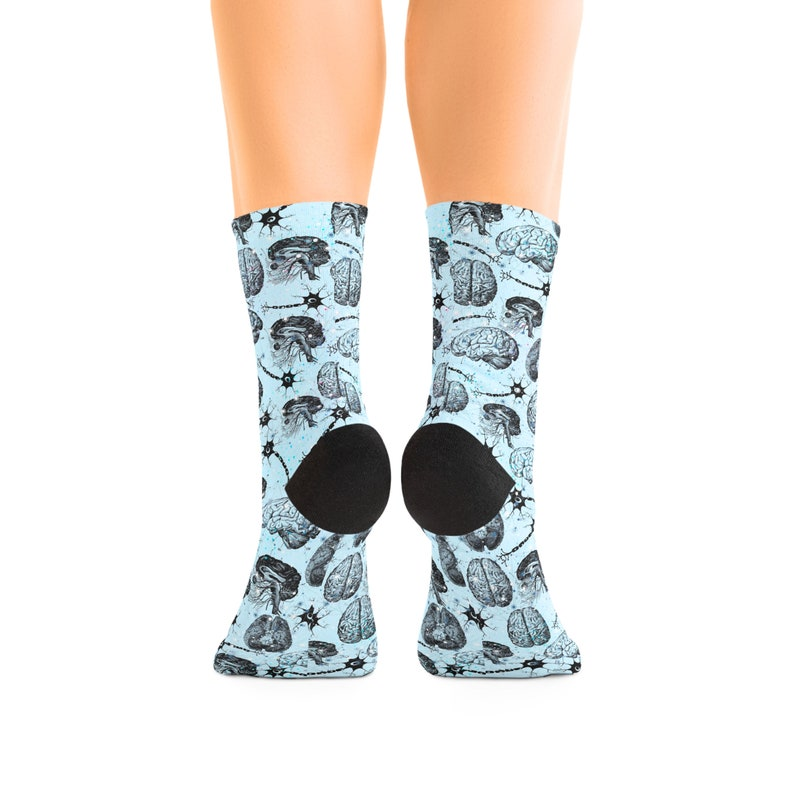 Vintage Brain Socks, Neurology Doctor Gift, Nursing Gift, Medical Doctor Socks, Brain Cancer Awareness Socks