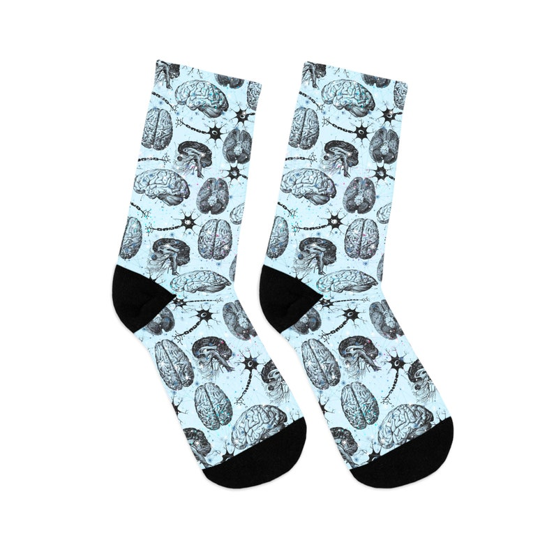 Vintage Brain Socks, Neurology Doctor Gift, Nursing Gift, Medical Doctor Socks, Brain Cancer Awareness Socks
