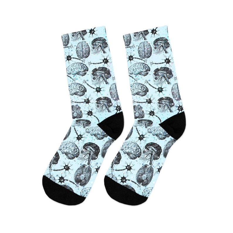 Vintage Brain Socks, Neurology Doctor Gift, Nursing Gift, Medical Doctor Socks, Brain Cancer Awareness Socks