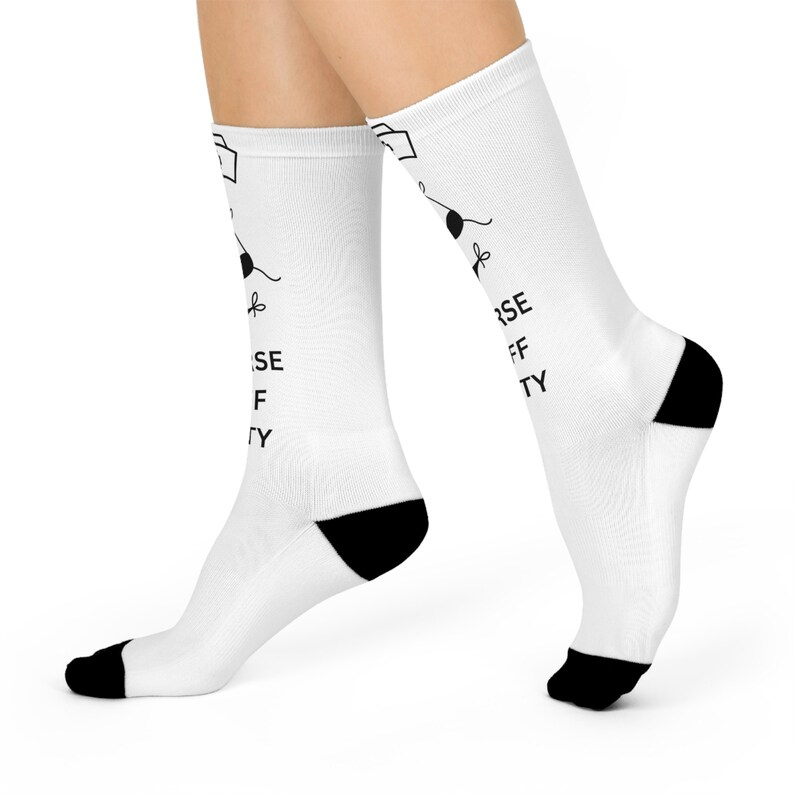 Funny Nurse Off Duty Socks, Cushioned Crew Socks For Nursing, Relaxing RN Gift, Socks For Healthcare Workers