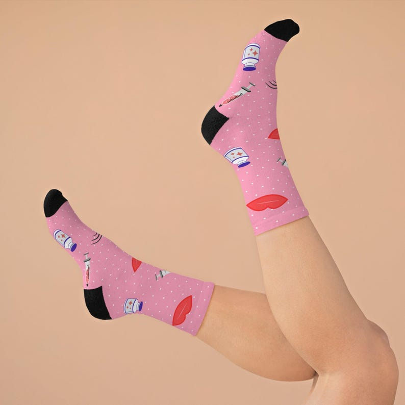 Med Spa Socks, Aesthetic Injector Gift for Botox And Filler Nurses, Plastic Surgery Doctor Gift, Beauty Nurse Appreciation Socks