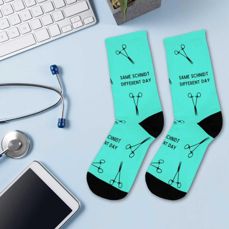 Same Schnidt Different Day OR Nurse Gift, Socks For Nurse Doctor, Adult Socks For Men And Women