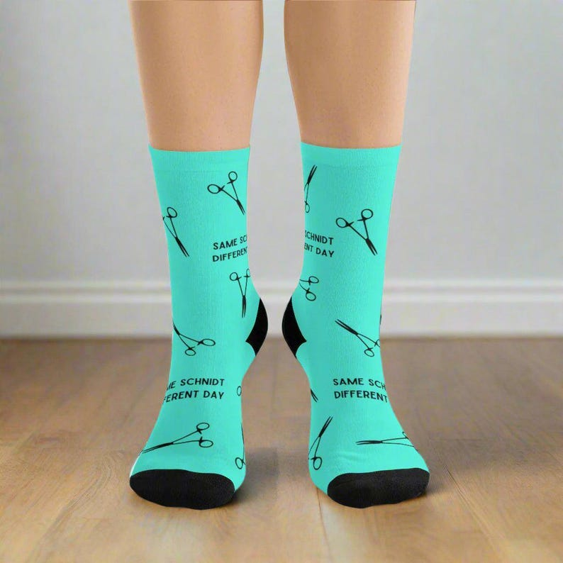 Same Schnidt Different Day OR Nurse Gift, Socks For Nurse Doctor, Adult Socks For Men And Women