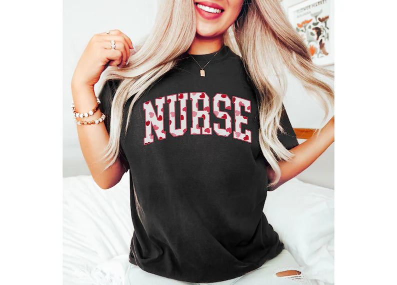 Valentine Nurse Shirt, Comfort Colors RN Nursing T-Shirt, Gift for Nurse