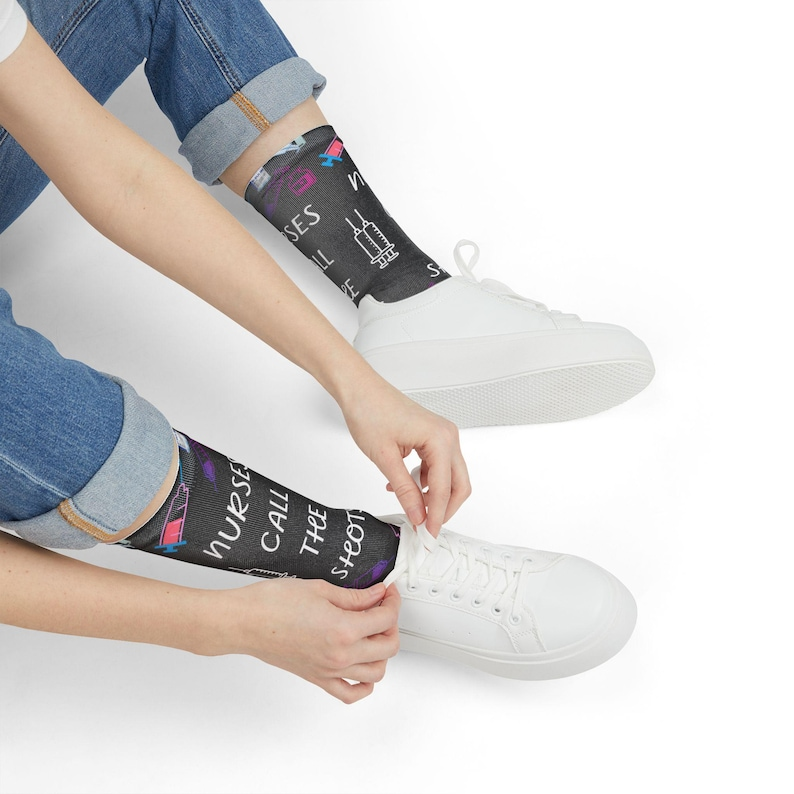 Needle Themed Socks, Nurse Call the Shots Gift, Nurse Socks, Socks for Nurse Doctor