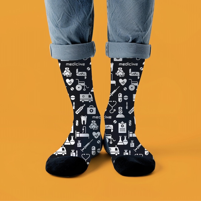 Funny Hospital Socks Medical Staff Crew Socks Nurse, Socks For Doctor,  Medical Socks For Nursing, Gift For Nurse
