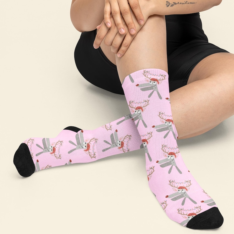 OBGYN Christmas Reindeer Speculum Socks, Funny Nurse Holiday Socks, Xmas Reindeer Speculum Cute Gynecologist Sock, Socks For Nurse Doctor