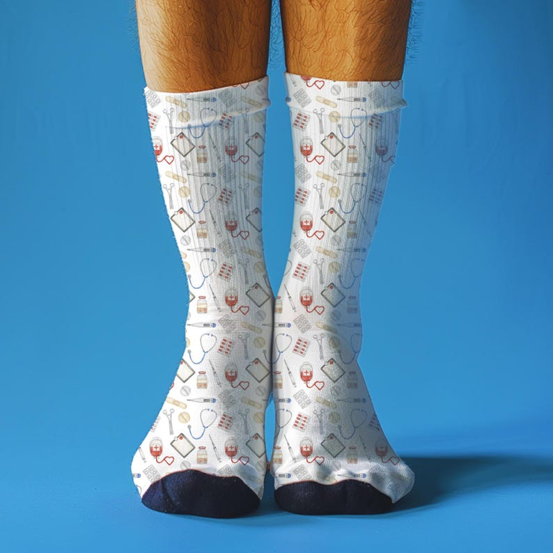 Funny Hospital Socks Medical Staff Crew Socks Nurse, Socks For Doctor,  Medical Socks For Nursing, Gift For Nurse