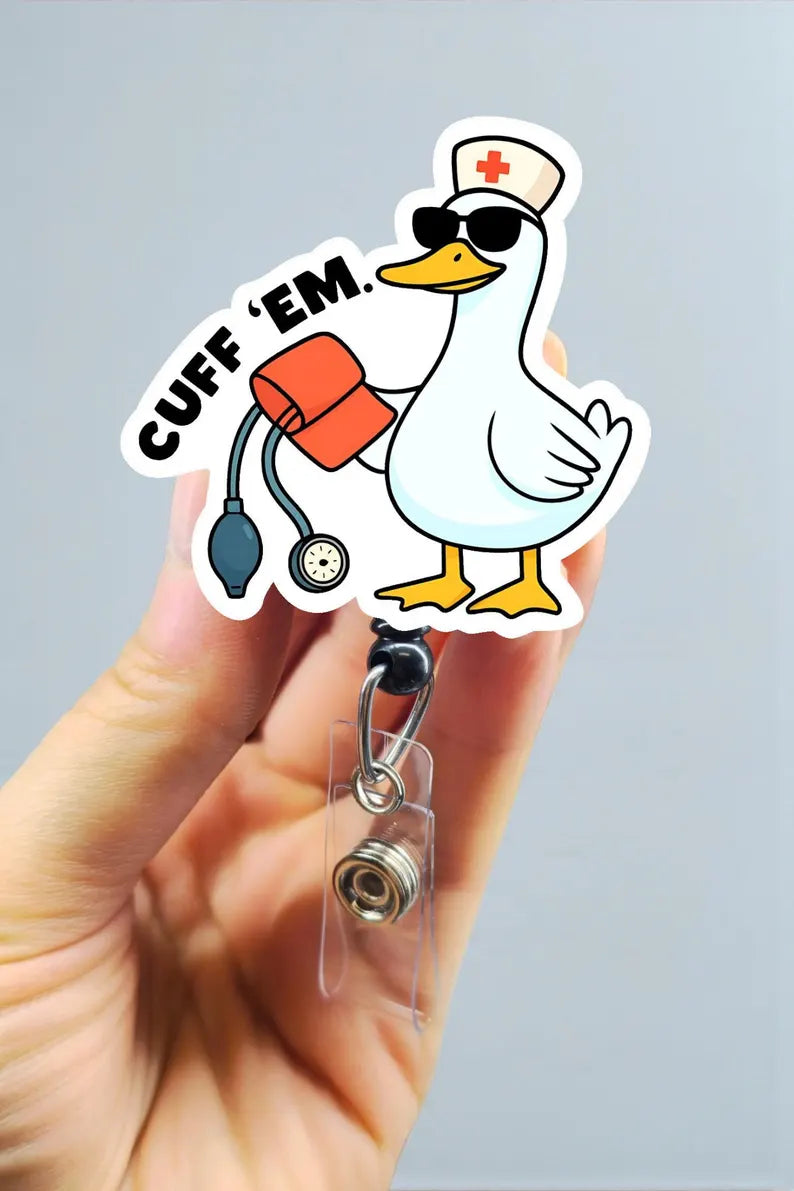 Cute Nurse Badge Reel Collection for Nurses & Doctors, Funny RN MD Pharmacy ID Holder Clip,Healthcare Gift