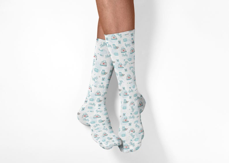 Personalized Medical Socks, Nurse Sock Custom Name, Nursing Gift, Doctor Gift, Xmas Nurse Sock, Christmas Gift For Nurse