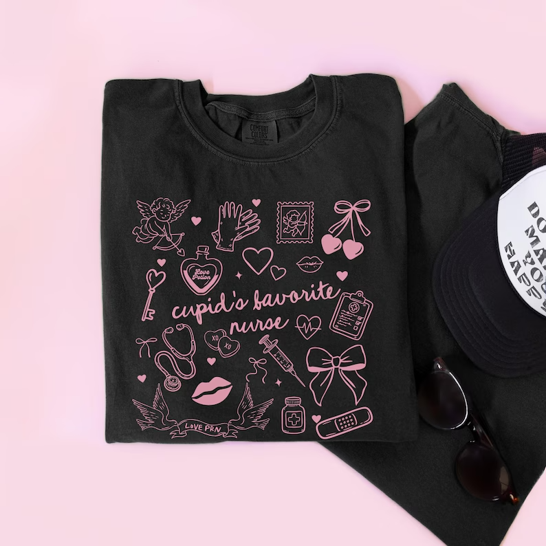 Cupid Is Favorite Nurse Valentine Shirt, Gift for Nurses & Nursing Students