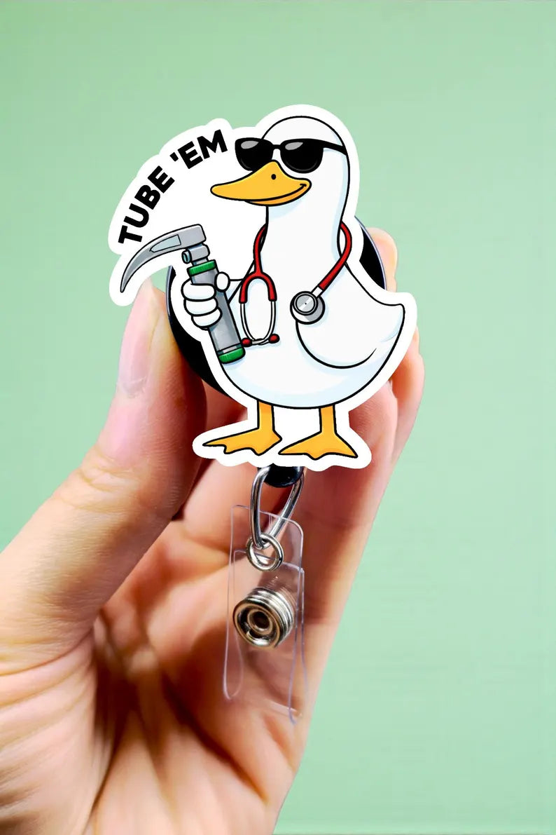 Cute Nurse Badge Reel Collection for Nurses & Doctors, Funny RN MD Pharmacy ID Holder Clip,Healthcare Gift