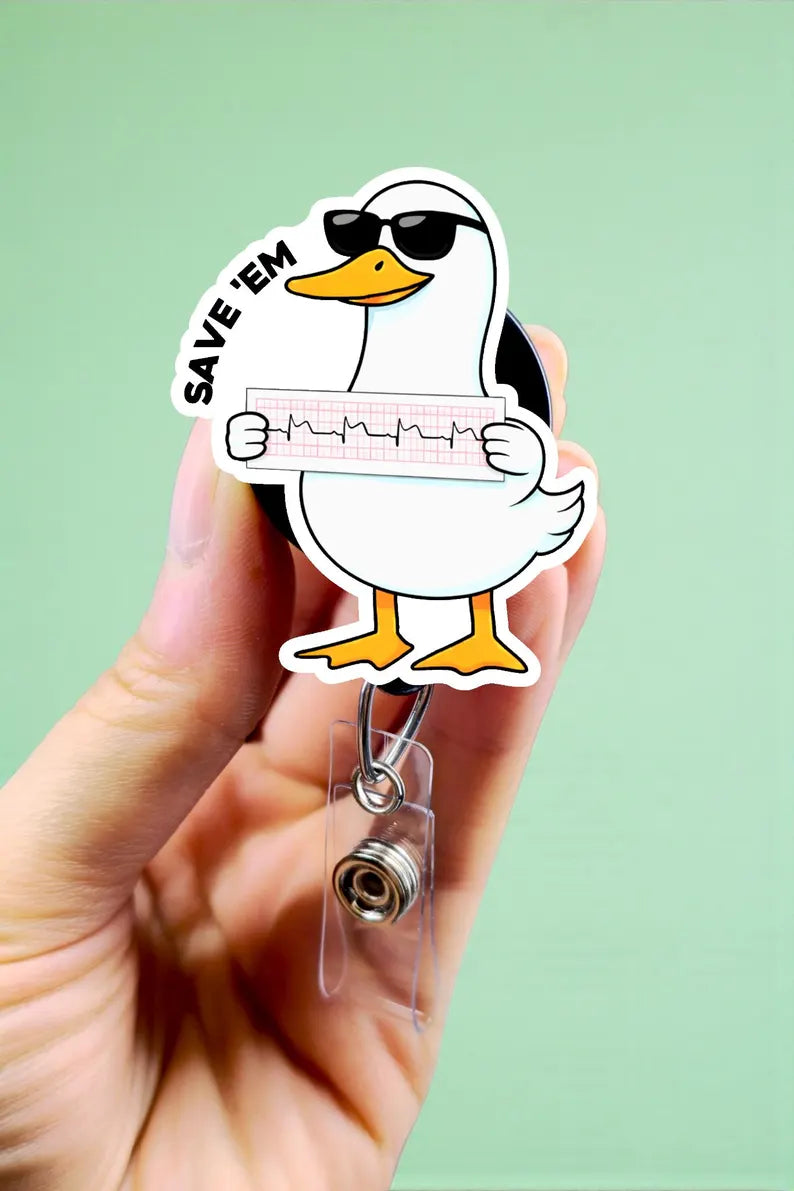 Cute Nurse Badge Reel Collection for Nurses & Doctors, Funny RN MD Pharmacy ID Holder Clip,Healthcare Gift