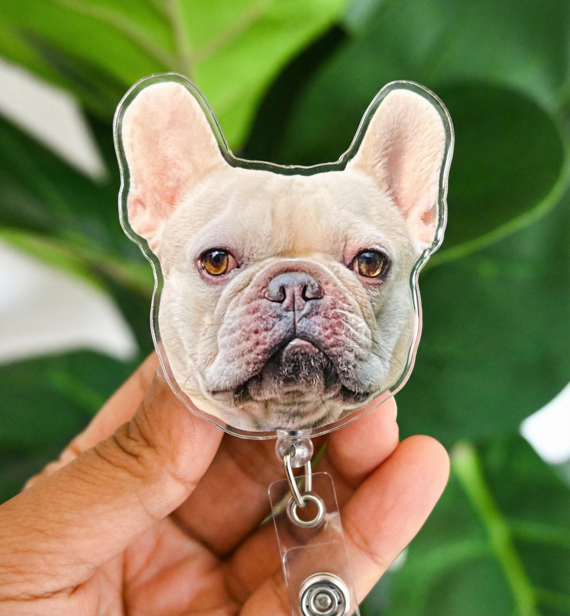 Funny Dog Cat Nurse Badge Reel - Christmas Retractable ID Holder for Nurses LPN RN CNA ER