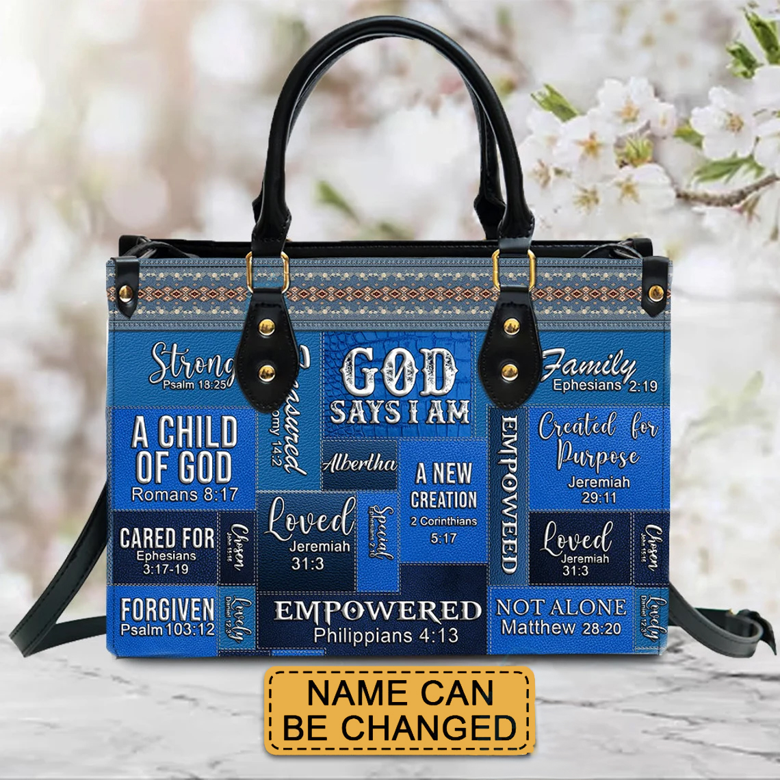 Personalized Christian Nurse Handbag, God Say I Am Bible Verses, Gift for CNA RN LPN Healthcare Worker
