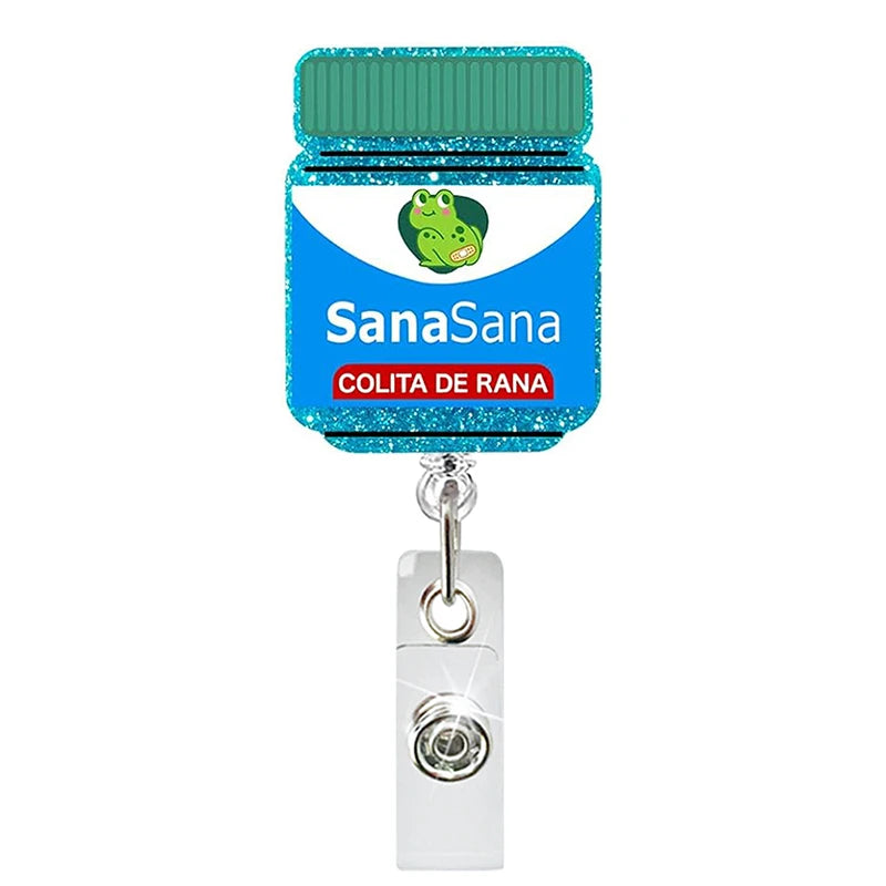 Sana Sana Colita De Rana Nurse Badge Reel