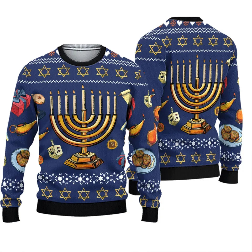 Jewish Hanukkah Ugly Sweater, Nurse Ugly Christmas Sweater, Xmas Gifr For Nursing