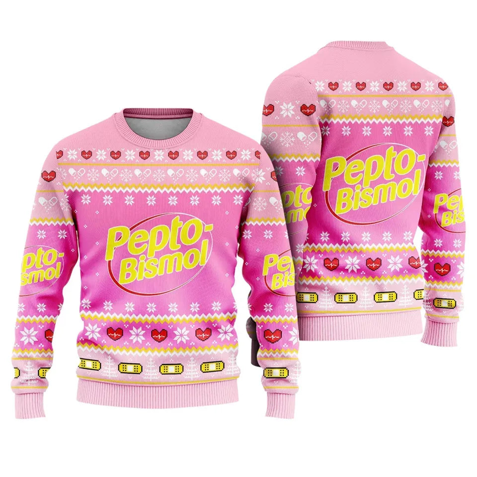 Pharmacy Christmas Ugly Sweater, Funny Xmas Nurse Sweater, Gift For Nursing