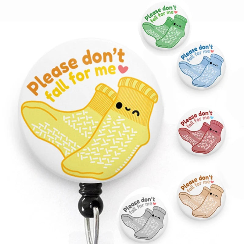 Please Don't Fall For Me Nurse Badge Reel